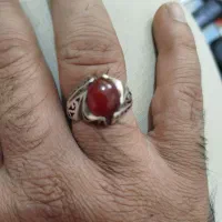 انگشتر نقره با نگین عقیق یمنی|جواهرات|شیراز, تندگویان|دیوار