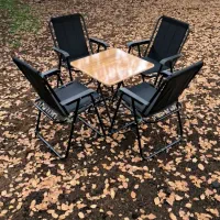 ست میز صندلی ساحلی مسافرتی ۹ ۱۰ ۱۱ فنره کنار چادر