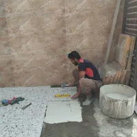 کاشی کاری وسرامیک ،لکه گچ کاری،سیمان وتخریب