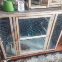 قفس چوبی با کیفیت یک متری وقفسه کوچک جفت کن