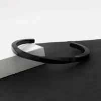 دستبند بنگل پیچ مشکی مردانه