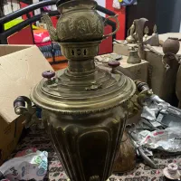 سماور عتیقه قدیمی ذغالی مهر دار نیکولا روسی