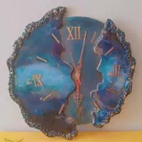 انواع ساعت رزینی|ساعت دیواری و تزئینی|آران و بیدگل, |دیوار