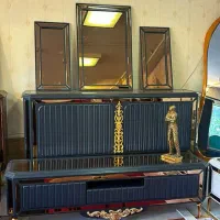 آینه‌کنسول ست میزتلوزیون آینه بژ|بوفه، ویترین، کنسول|تهران, شهرک ولیعصر جنوبی|دیوار