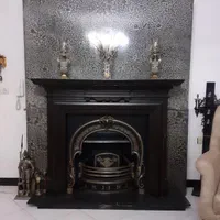 شومینه چدنی گازی کلاسیک با قاب