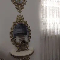 ساعت برنجی با آینه شمعدون