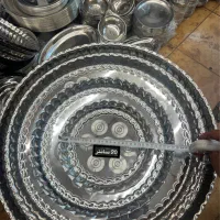 سینی استیل کنگره ای ۷ تیکه|ظروف سرو و پذیرایی|شیراز, بازار|دیوار
