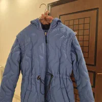 کاپشن و پافر آبی رنگ سایز تا ۴۰