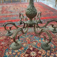 لوستر شش شعله برنزی طرح گل|لوستر و چراغ آویز|اهواز, شهرک دانشگاه|دیوار