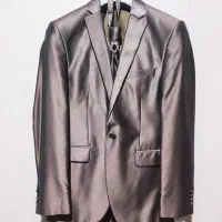 کت شلوار قهوهای براق