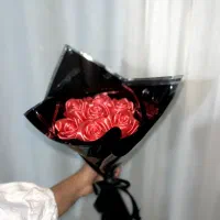 دسته گل روبانی