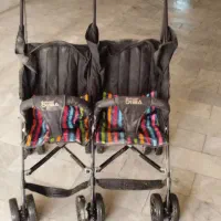 کالسکه دوقلویی مدل عصایی تمیز