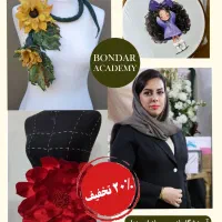 آموزش گل پارچه ای فشن و کریشه و نقاشی پارچه و کچه