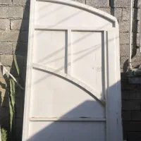 درب حیاط دو لنگه سفید  فروشی