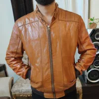 کاپشن چرم اصلی