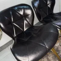 صندلی چرم مشکی پایه طلایی نو|مبلمان اداری|فردوسیه, |دیوار