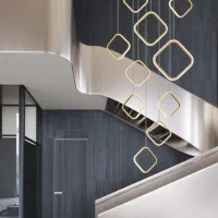 لوستر سقفی بلند مربعی کد 00547