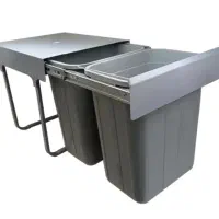 سطل رباله دوقلو ریلی داخل کابینت توکار