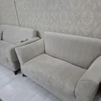 مبل ۷ نفره راحتی و بوفه چوبی