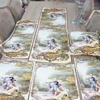 رانر رومیزی و عسلی و رانر ناهارخوری به همراه کوسن|پرده، رانر، رومیزی|تهران, مجیدآباد|دیوار