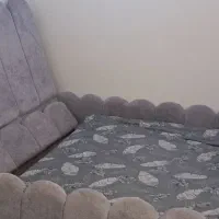تخت دو نفره چوبی پارچه تدی