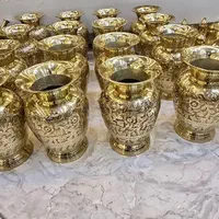 گلدان تمام برنج قلم زنی هندی تپل تمام کار دست|صنایع دستی و سایر لوازم تزئینی|مشهد, کوی المهدی|دیوار