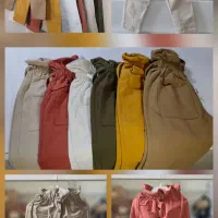 شلوار کتان دخترانه رنگبندی
