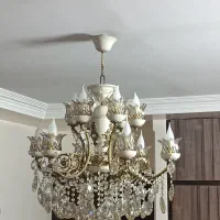 لوستر برنجی دو طبقه