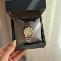 ساعت زنانه رنگ ثابت و استیل+باتری هدیه(آنیدگالری)