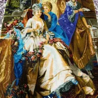 با سلا یک عد‌د تابلو فرش دست بافته ۴۰×۹۰ ابریشم