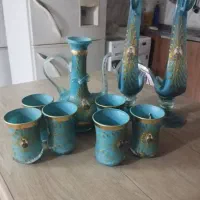 هفت سین زیبا و سه عدد میوه خوری بلور