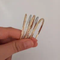 تعداد 5عدد النگو نمره 2در رنگ سفید طلایی