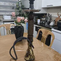قلیان تنه چوبی از چوب گردو حکاکی با دست