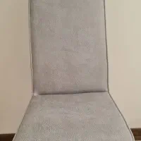 صندلی پایه چوب چرم پارچه