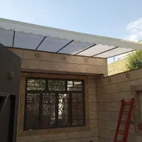 سقف شیب دار پلی کربنات فایبرگلس سایبان طلق|مصالح و تجهیزات ساختمان|مشهد, حرم مطهر رضوی|دیوار