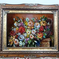 تابلو سبد داماد کد 10 دستبافت و ابریشم دار|تابلو فرش|تبریز, |دیوار