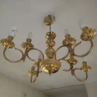 لوستر برنز آبکاری طلا|لوستر و چراغ آویز|تهران, شهرک شهید رجایی (کوی نوبنیاد)|دیوار