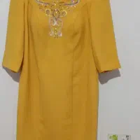 پیراهن کرپ گاباردین سنگ دوزی شده