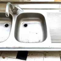 سینک ظرفشویی همراه با شیرآلات - کابینت فلزی .|مصالح و تجهیزات ساختمان|قم, زنبیل آباد|دیوار