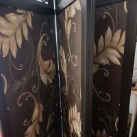 پارتیشن چوبی متحرک طرح دار و حصیری