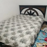 تخت دونفره فوری چوب گردو طرح love