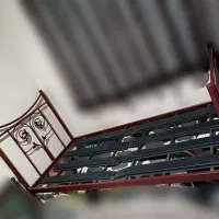 تخت فلزی تک نفره با کفی فلزی|تخت و سرویس خواب|لنگرود, |دیوار