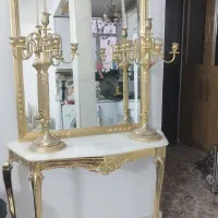 آیینه شمعدان برنجی|بوفه، ویترین، کنسول|مشهد, الهیه|دیوار
