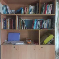 کتابخانه|کتابخانه، شلف، قفسه‌های دیواری|لنگرود, |دیوار