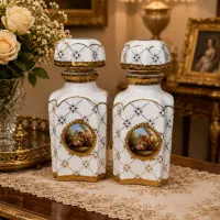 چایدان سفید طلایی بسیارزیبا چهارطرف دنس  قیمت ۹۰۰