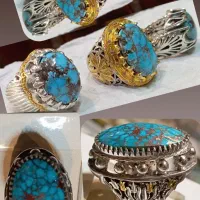 انگشتر فیروزه نیشابور و رکاب دستساز|بدلیجات|مشهد, ابوذر|دیوار