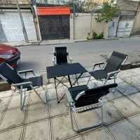 صندلی میزفنردارتاشوساحلی پارچه برزنتی استقامت بالا