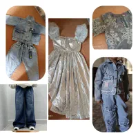 دو ست کت شلور بچگانه شلوار فول بگ لباس مجلسی مانتو