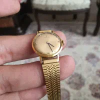 ساعت زنانه امگا کوکی نیم طلا ساخت سوییس 24 عیار