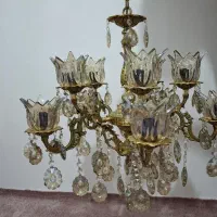 لوستر برنز 10 شعله|لوستر و چراغ آویز|زنجان, |دیوار